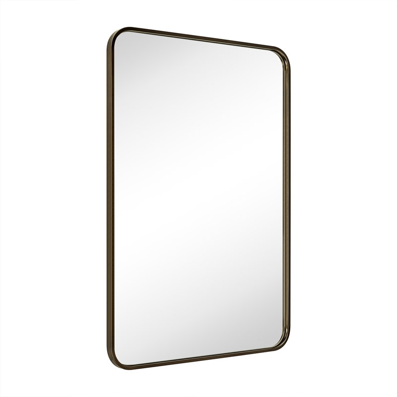Miroir de salle de bain Aria, Bronze frotté à l'huile, 36 po x 24 po