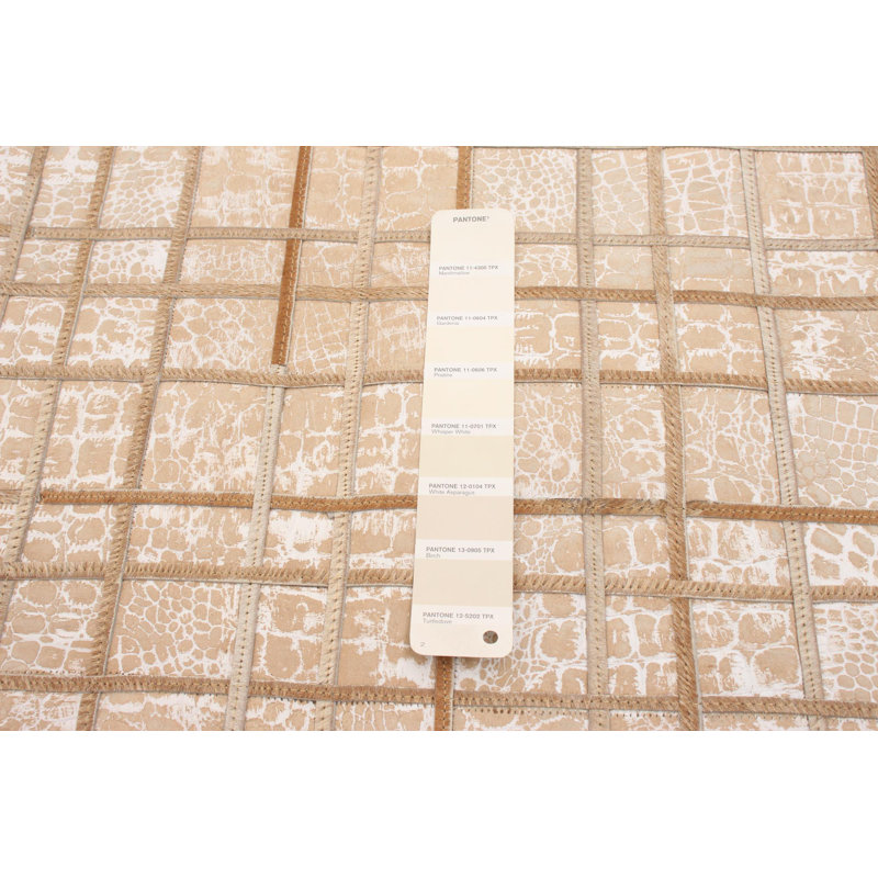 Cowhide Geometric Indoor Rug