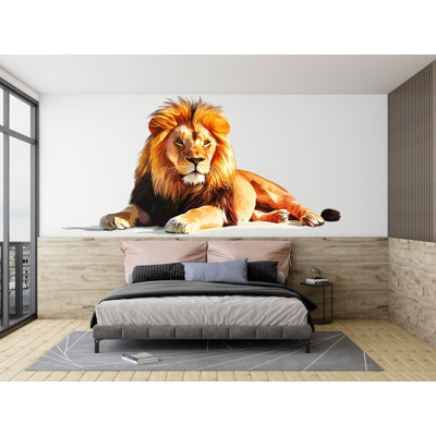Lion Vinyl Wall Decal, Removable Peel And Stick Wildlife Animal Wall Art For Bedroom, Living Room Or Kids Room GM034