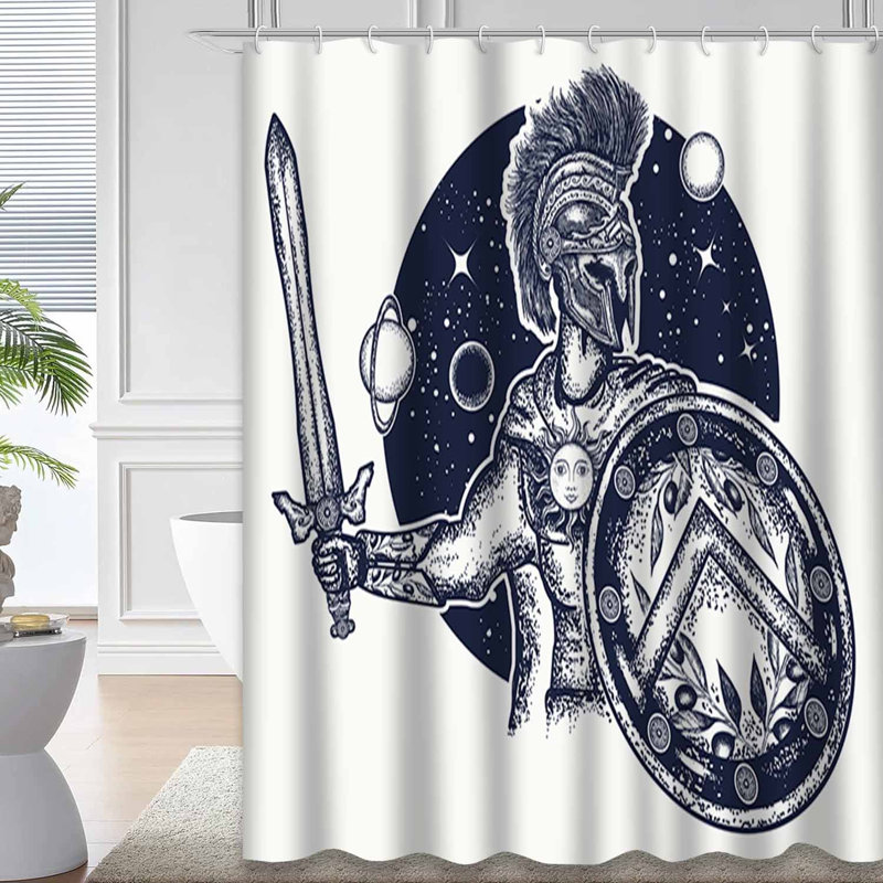 Rideau de douche Warrior Sword, L 72 po x l 84 po