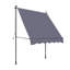 Protected Outdoor Sunshade - 118'' Patio Awning With Adjustable Poles And Privacy Functionality Door Sun Shade Mounting Bracket
