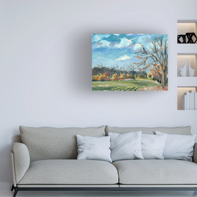 Art mural sur toile tendue - Art mural «Winter Wheat in Autumn» par Bley Hack pour le salon, la chambre à coucher ou le bureau - 18 x 24