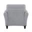 Chaise transitionnelle 1pc avec tissu texturé gris foncé et rembourrage à ressorts pour sièges
