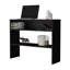 Élégante console noire avec espace de rangement ouvert pour une réception fonctionnelle-121070894-121070897