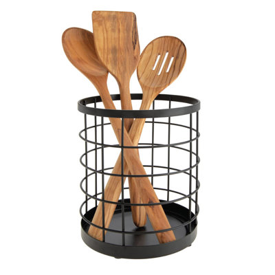 Kitchen Crock For Utensils - Steel Kitchen Crock Utensil Holder