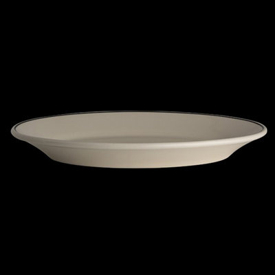 Oval Platter Rolled Edge Black Line