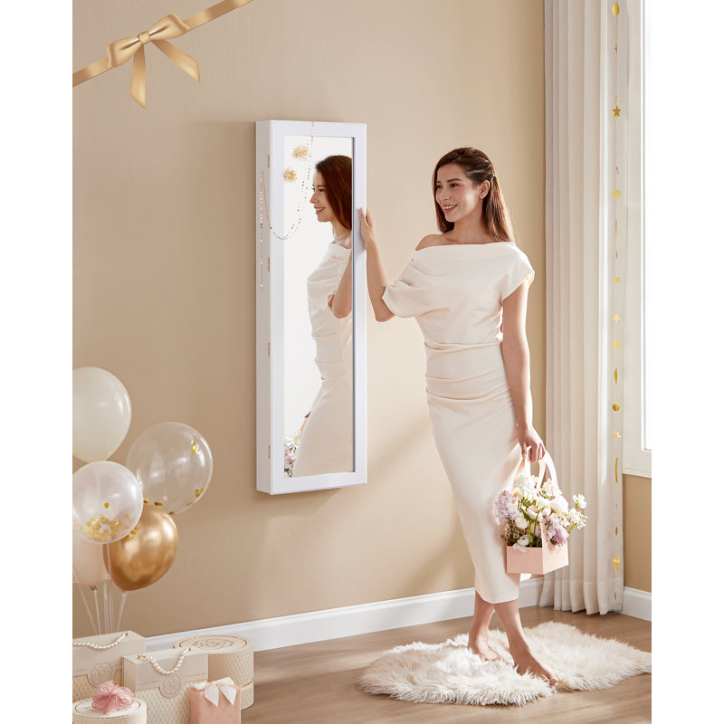 Askins 14.6'' Wide Over-the-Door Jewelry Armoire, White
