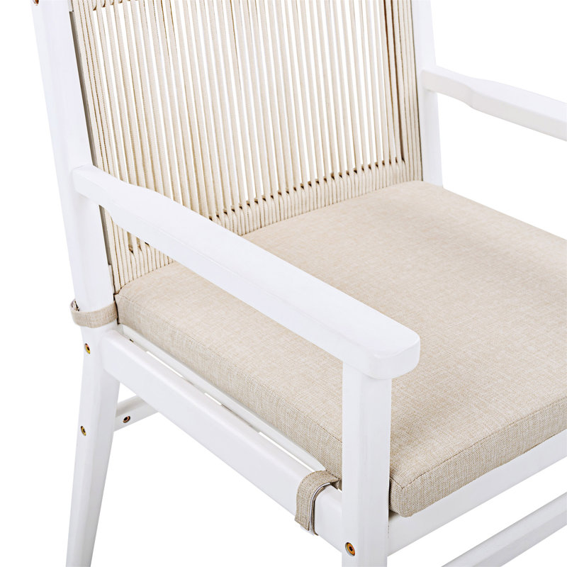 Ensemble de 2 chaises de salle à manger d'extérieur en bois