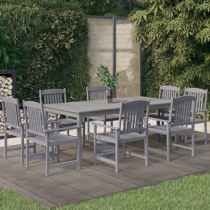 Centeio Rectangular 78.7'' L Long Dining Set, 8