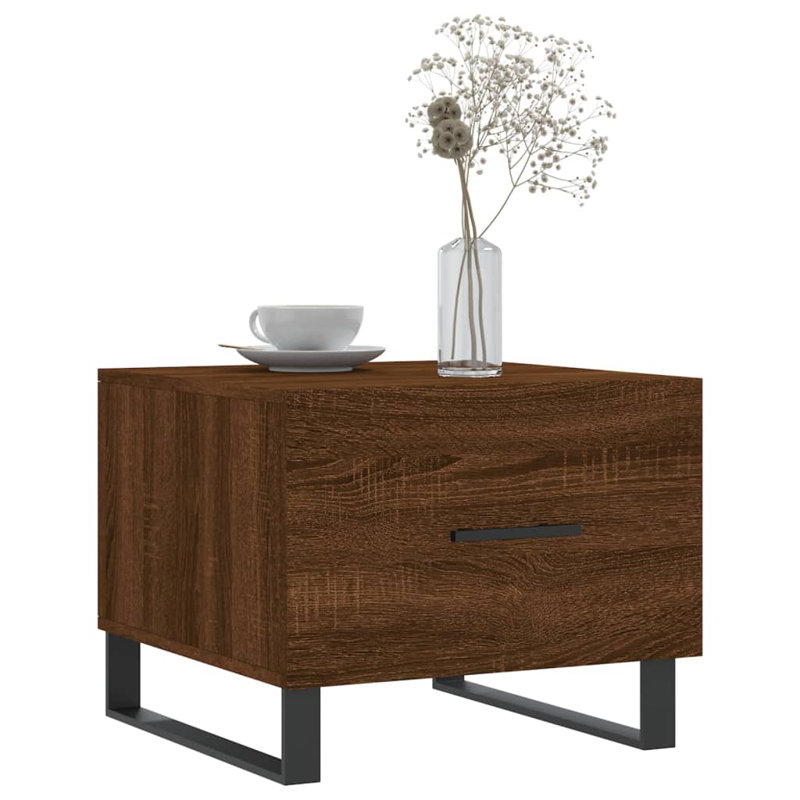 Sled Coffee Table with Storage, brown oak