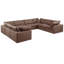 Canapé modulaire réversible de 160 po en similicuir-87141531