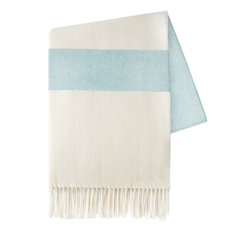 Sydney Herringbone Stripe Throw Blanket - Thumbnail 2