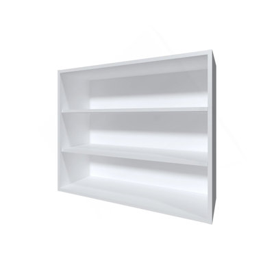 White Wall Cabinet With Open Storage