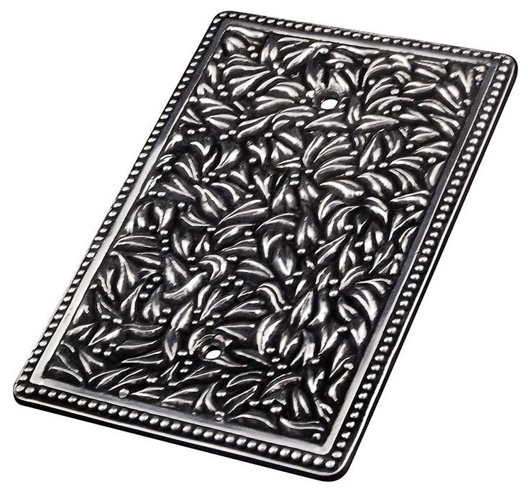 San Michele Blank Wall Plate, Antique Silver