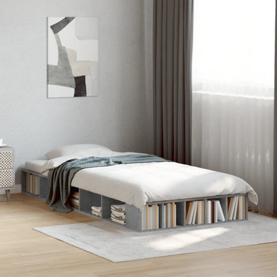 Vidaxl Bed Frame Concrete GreyEngineered Wood