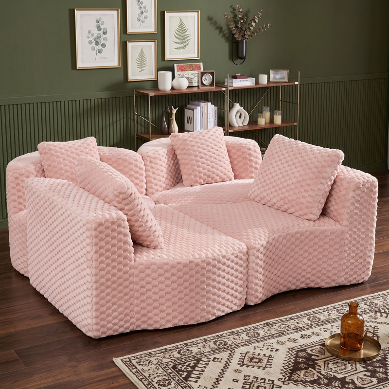 Canapé modulaire rembourré modulaire, canapé à assise profonde avec emballage sous vide comprimé, sièges de salon à combinaison libre