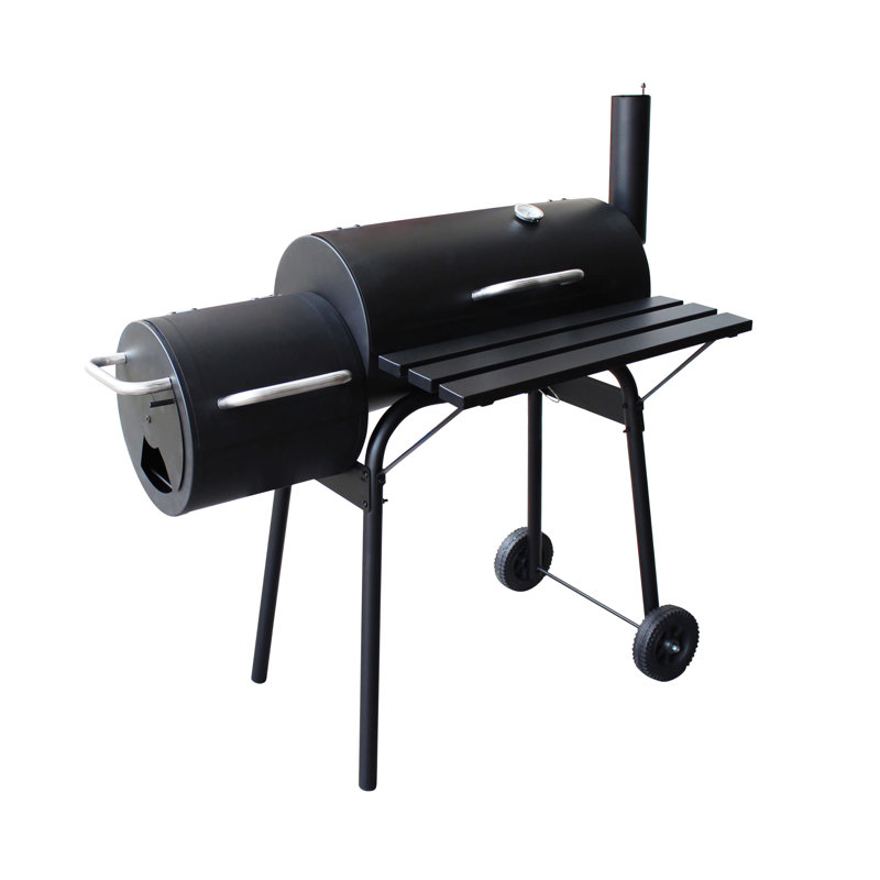 Belfry Kitchen Lucky 110cm W Barrel Charcoal Grill