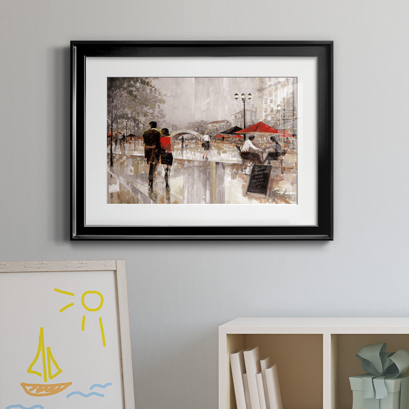 New York Romance - Reproduction d'art sur toile encadrée, Noir, H 22,5 po x l 30,5 po x P 1,5 po