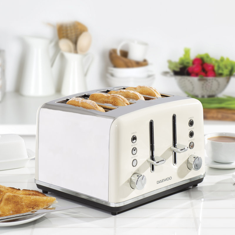 Kensington 4 Slice Toaster, Cream