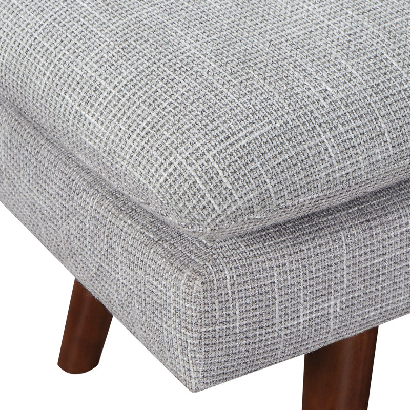 Raynika 54" Mid-Century Bench, Gray