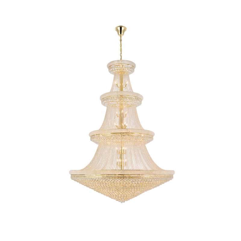 Lustre spectaculaire à 66 niveaux Ston Easton, Doré, H 42 po x l 36 po x P 36 po