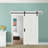 Primed Chevron Barn Door without Installation Hardware Kit-29274900