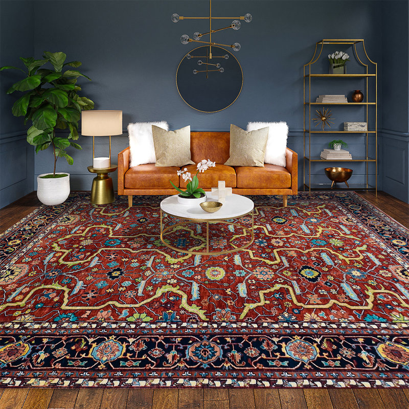 Elegant Wool Oriental Area Rug, Rectangle 8' x 10'