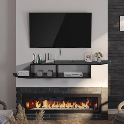 Floating TV Stand with Storage,Floating TV Shelf for Wall, Floating Entertainment Centre Wall Shelf for Living Room, Bedroom