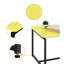 Table basse l 39,5 po x P 19 po et extrémité l 15 po x P 15,5 po - H 21,5 po - Enveloppe en fibre de carbone jaune, pieds réglables jaunes