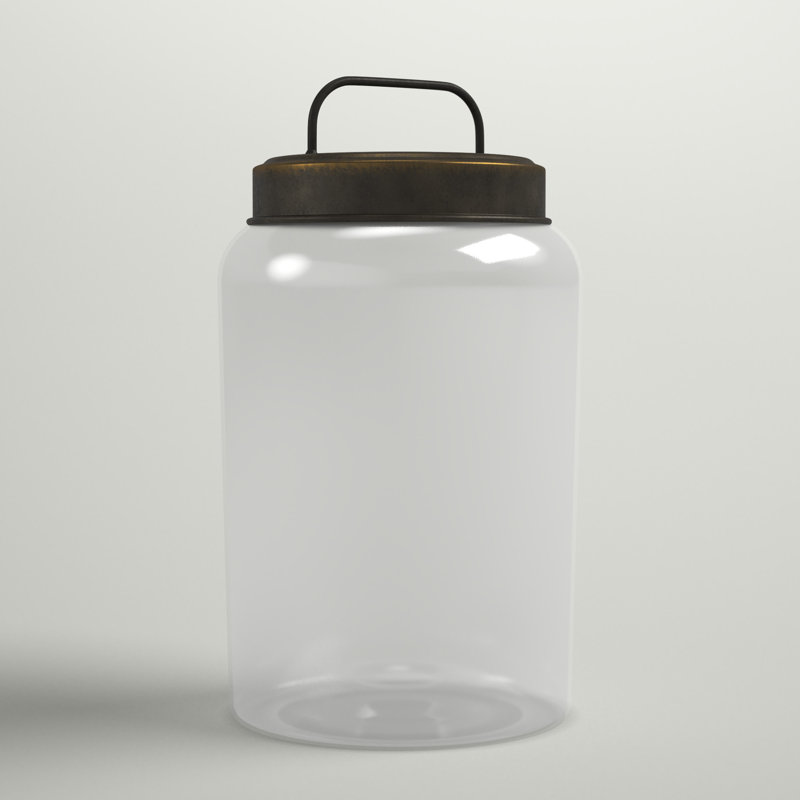 Pot de cuisine cylindrique en verre, H 11 po x l 6,25 po x P 6,25 po