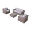 4-Seater Wicker Conversation Set With Cushions – All-Weather & Assembled