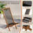  Folding Acacia Wood Patio Furniture Set Of 2, Acacia Wood Outdoor Chairs With Rope Design, Wood Patio Furniture Set For Balcony, Garden, Camping