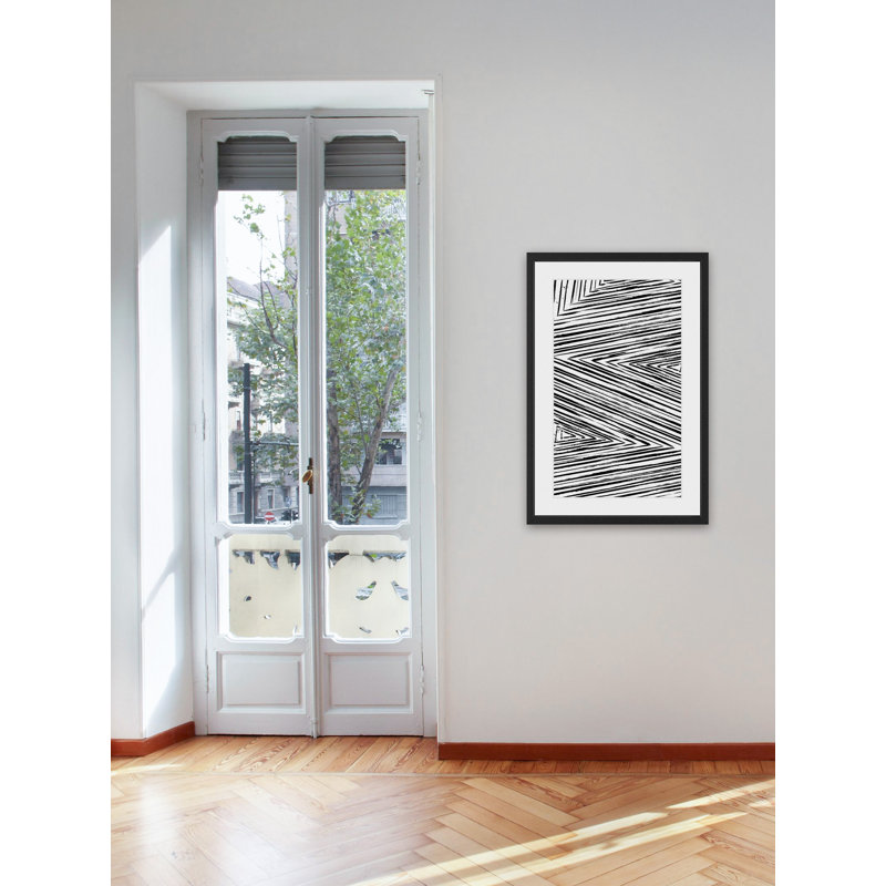 Linear Maelstrom - Reproduction d'art graphique sur papier encadré, H 36 po x l 24 po x P 1,5 po