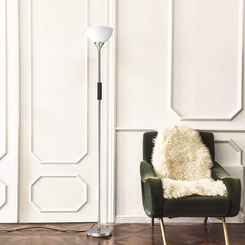 70" Floor Lamp with Remote Control, White