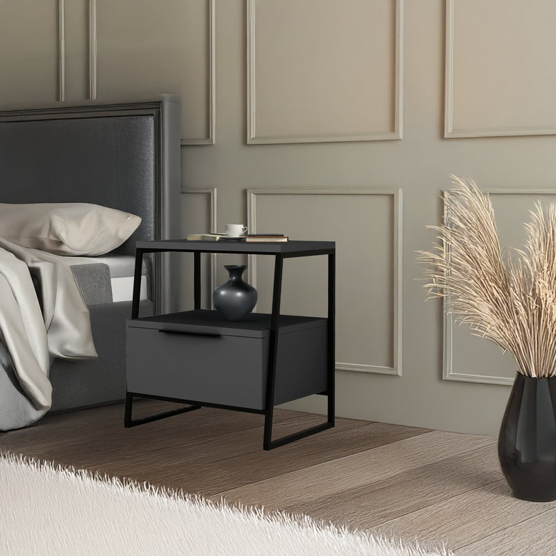 Table de chevet 19,7 "de haut avec 1 armoire