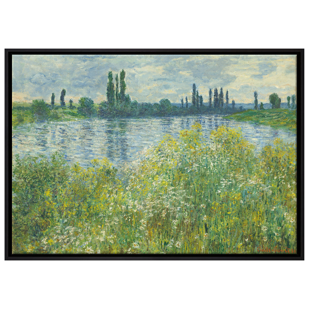 Gerahmtes Leinwandbild Île Aux Fleurs bei Vétheuil von Claude Monet