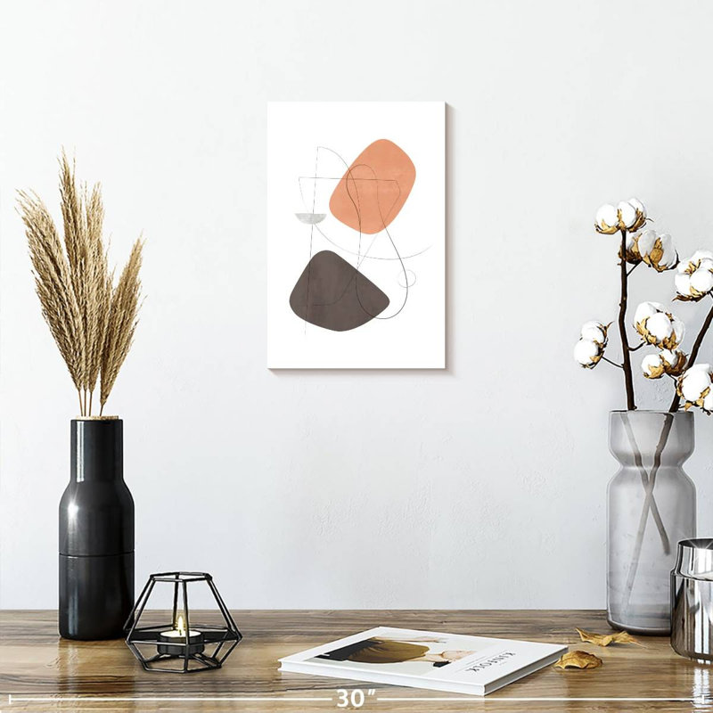 Avery Abstract Composition With Lines XV, 12" H x 8" W