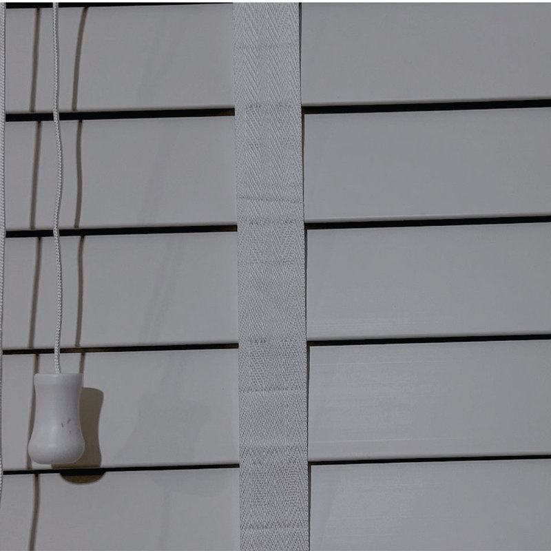 Fauxwood Tape Venetian Blind, Grey, 60cm W x 150cm L