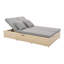 Lit de bronzage d'extérieur double TopMAX, chaises de patio inclinables en rotin de rotin avec dossier et siège réglables, ensemble conversationnel pour 2 personnes, brun-2139786827