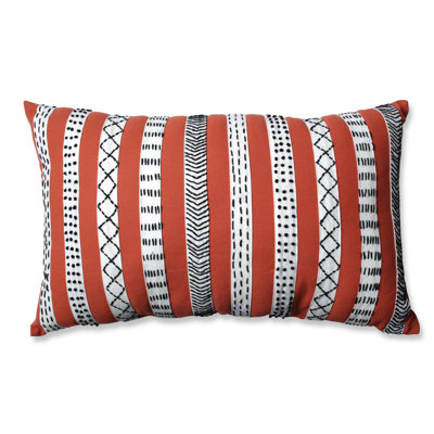 Coussin lombaire en coton à bandes tribal
