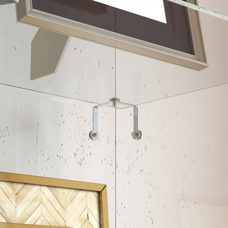 Vitrine 2 portes en verre avec tablettes en verre