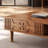 Vintage solid wood carved coffee table