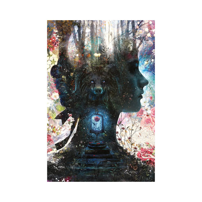 «A Beauty And Her Beast» par Barrett Biggers, impression sur toile tendue, H 40 po x l 26 po x P 1,5 po