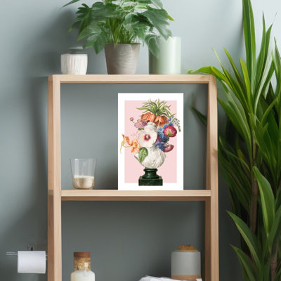 «Vibrant Floral Bust Classic Colorful Elegant Flower Nature», art mural