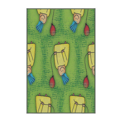 Tapis décoratif vert Pietrzak