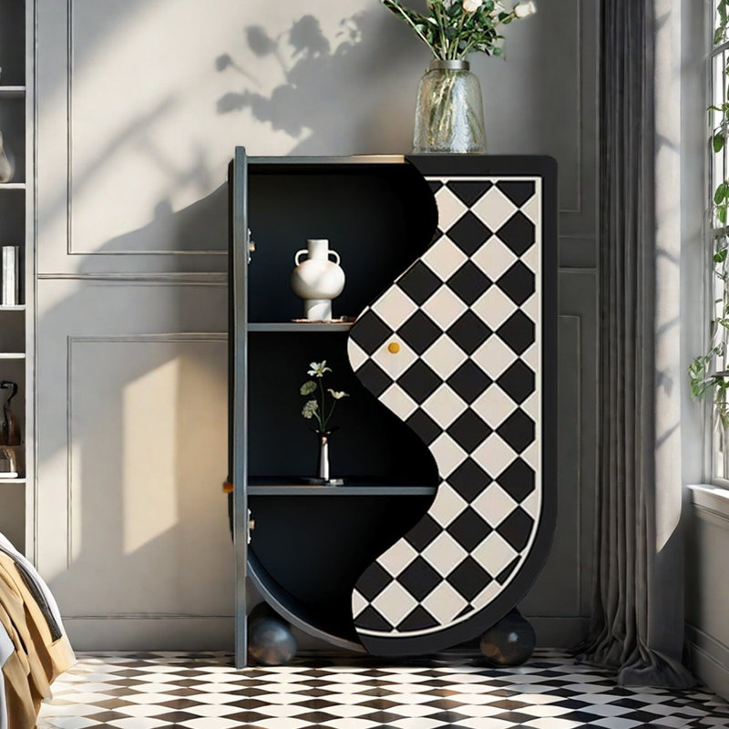 Armoire moderne, minimaliste, artistique et créative, Noir