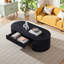 Table basse ovale en MDF avec tiroir-1617784215