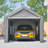 10 Ft. W X 20 Ft. D Heavy Duty Carport Galvanized Steel Garage Storage Shed Canopy With Removable Sidewalls