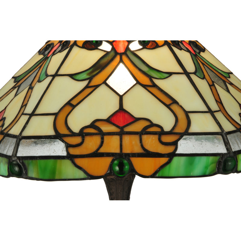 Abat-jour de 16 po de largeur Middleton, Vert / blanc / rouge / ambre