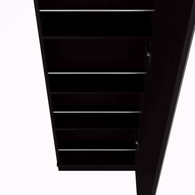 Rectangle Tall Shoe Cabinet With Mirror